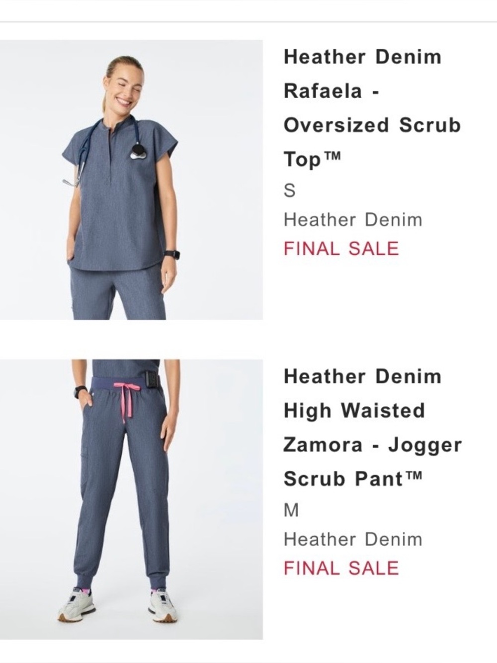 Figs heather denim scrub set - Picture 2 of 2